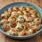 Creamy Mushroom Chicken Meatballs
