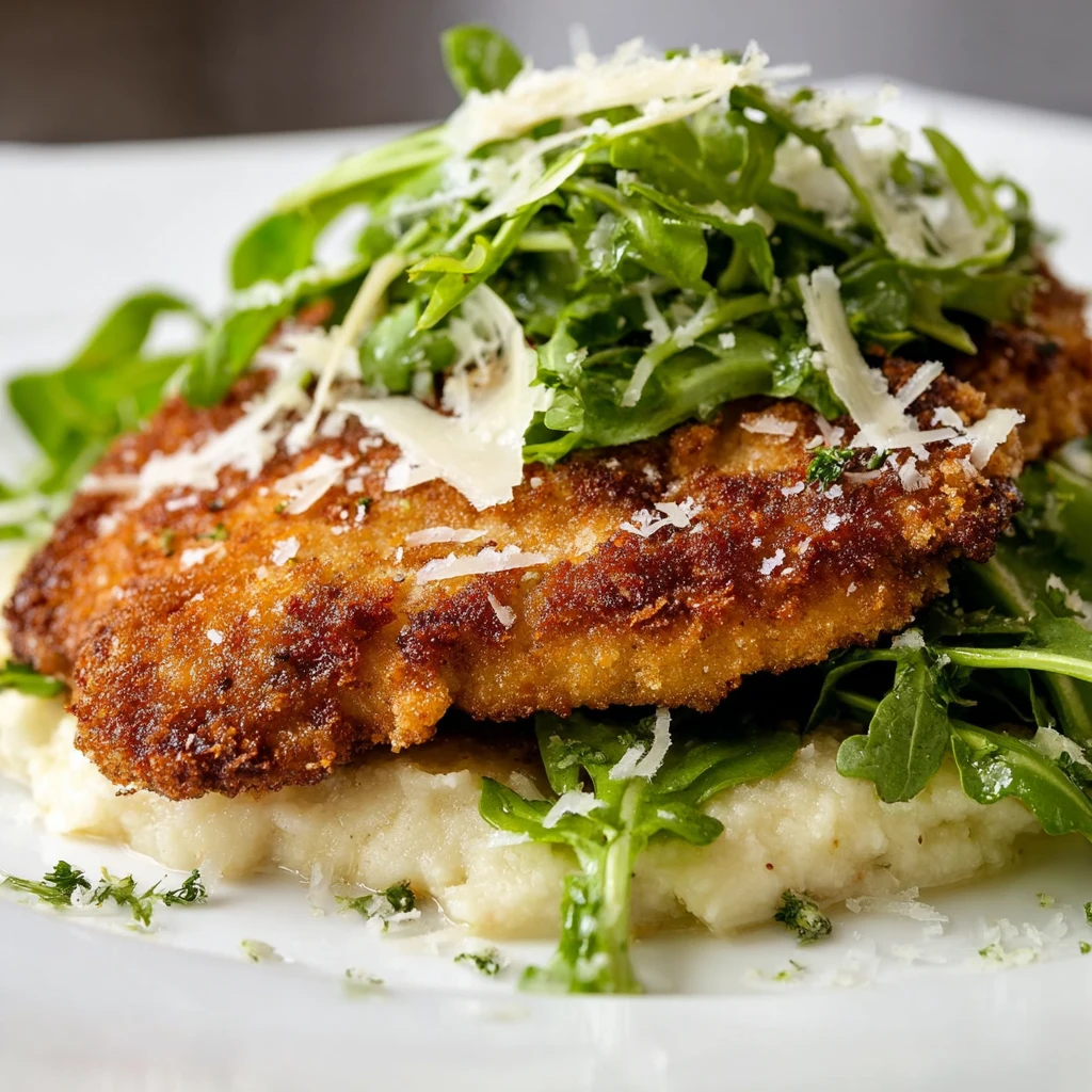 Crispy Chicken Arugula With Lemon Vinaigrette 4 Crispy Chicken Arugula