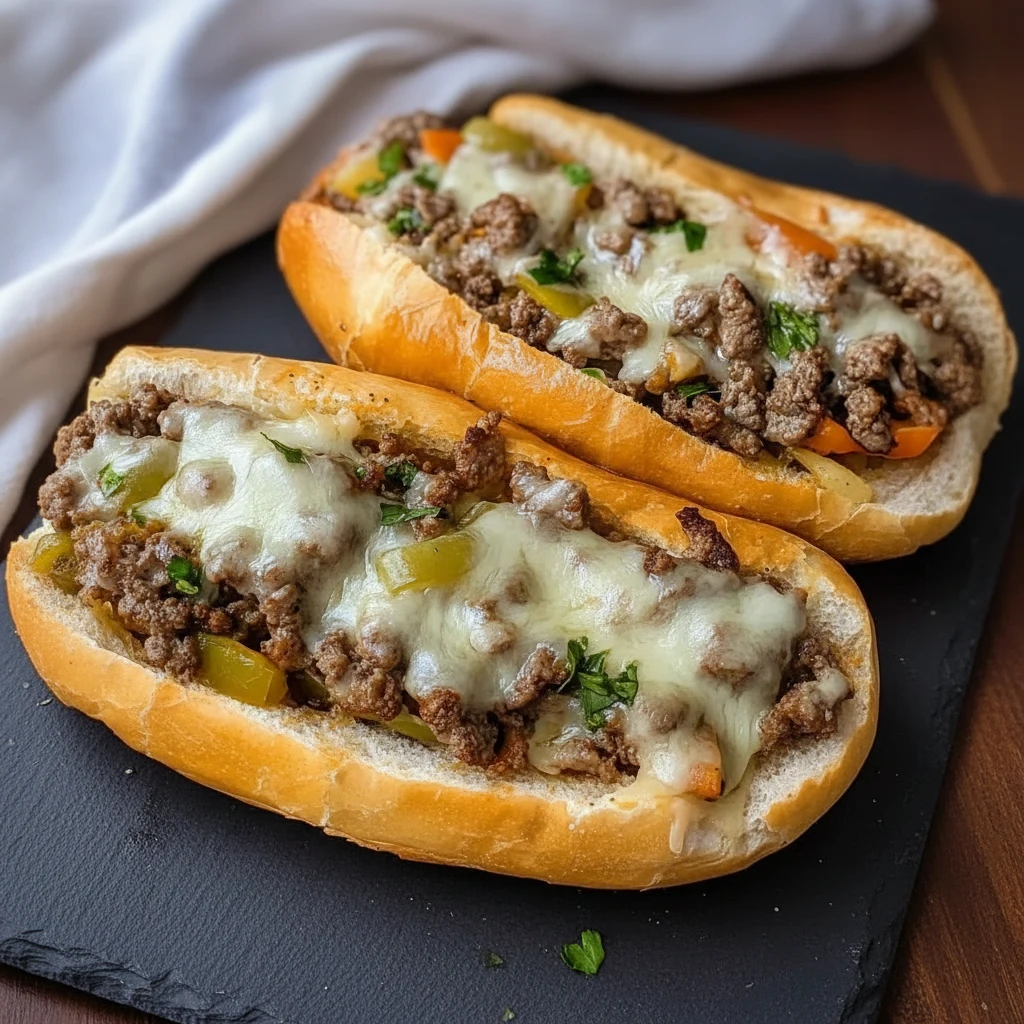 Ground Beef Philly Cheesesteak