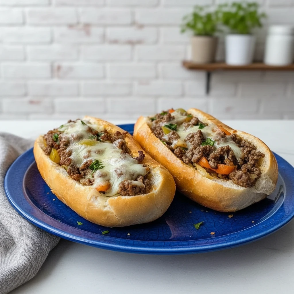 Ground Beef Philly Cheesesteak – Incredible 30 Minute Meal 4 Ground Beef Philly Cheesesteak