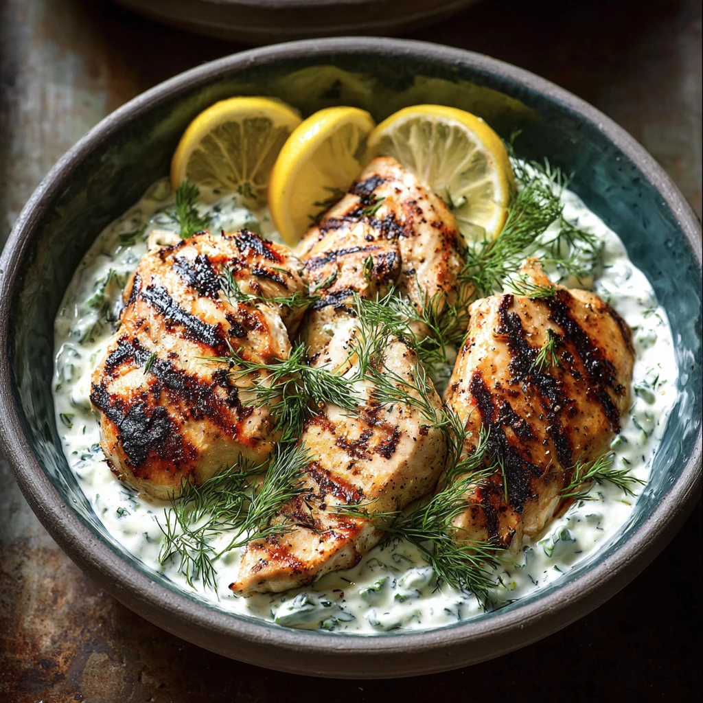 Lemon Dill Chicken Bowls With Creamy Yogurt Sauce 4 Lemon Dill Chicken