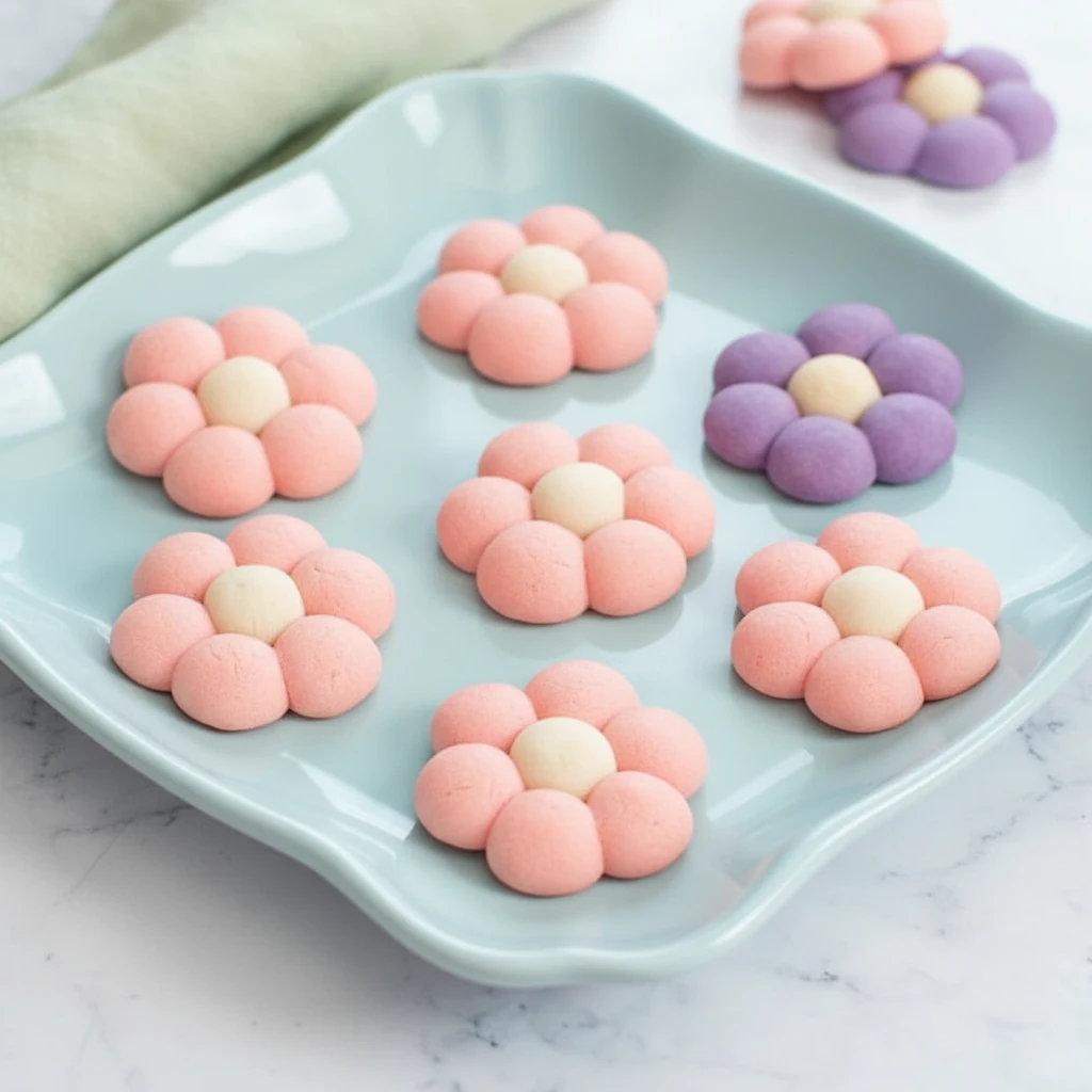Spring Flower Shortbread – Buttery 3-Ingredient Floral Cookies 4 Spring Flower Shortbread