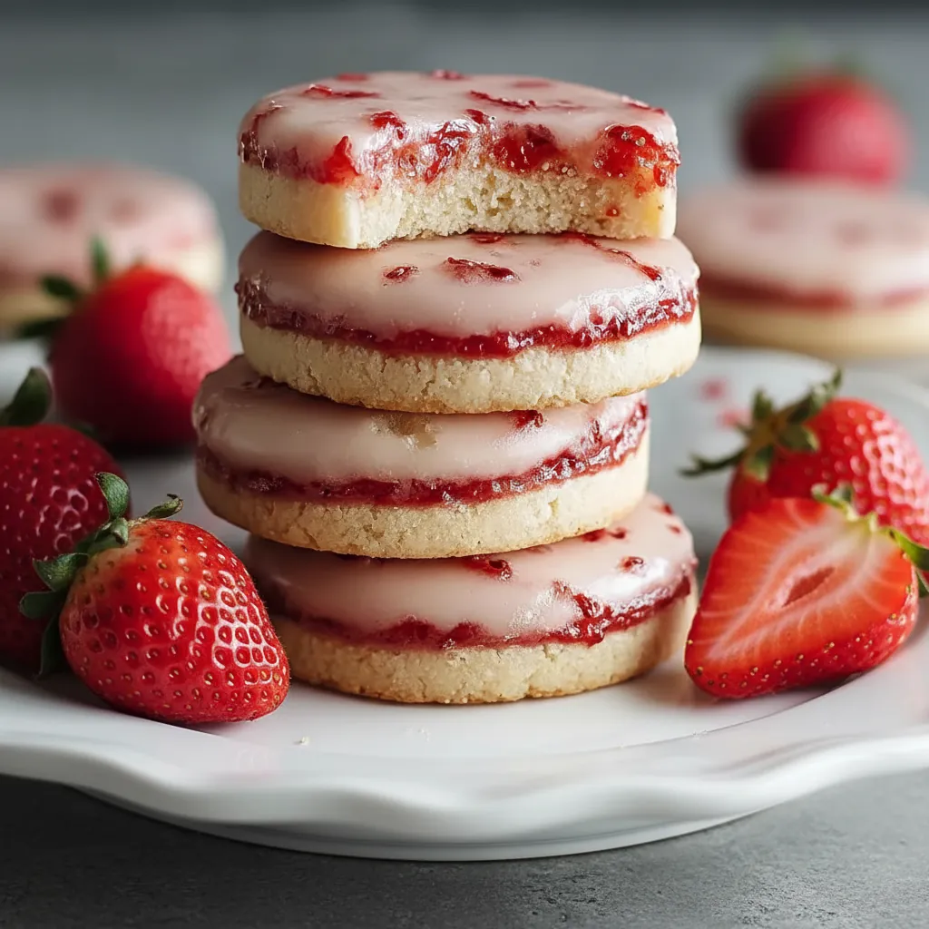 Strawberry Shortbread Cookies