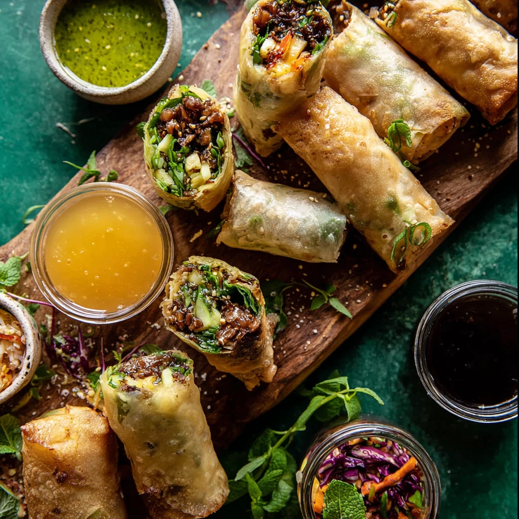 Thai Basil Beef Rolls