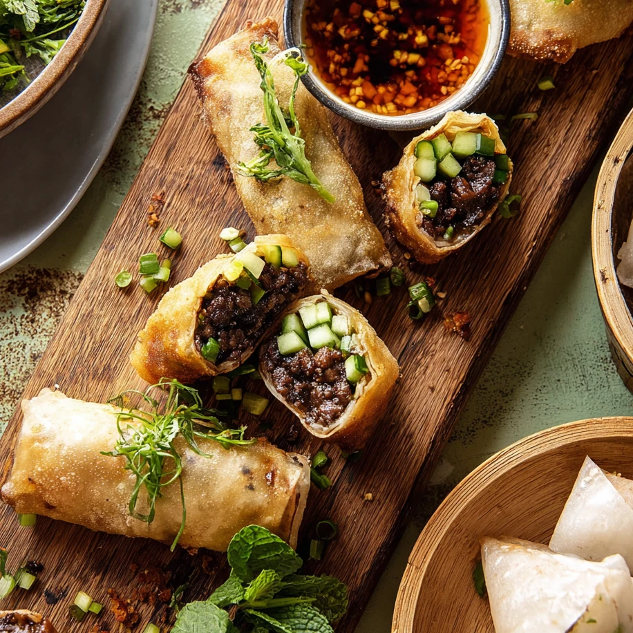 Thai Basil Beef Rolls – A Fast, Flavor-Packed 20-Minute Dinner 4 Thai Basil Beef Rolls