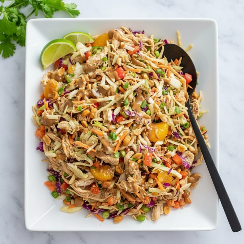 Thai Chicken Salad With Creamy Peanut Dressing 4 Thai Chicken Salad