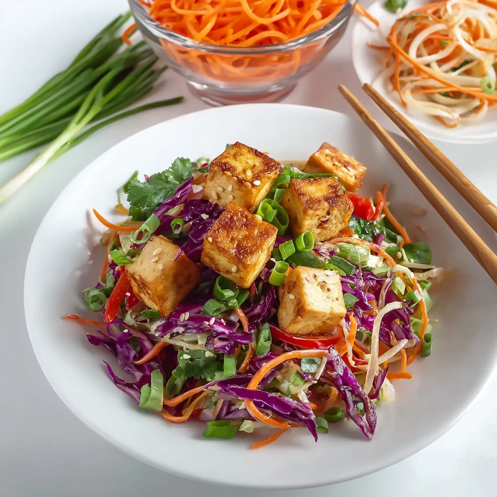 Tofu Spring Roll Salad – Fresh, Crispy, and Satisfying 4 Tofu Spring Roll Salad