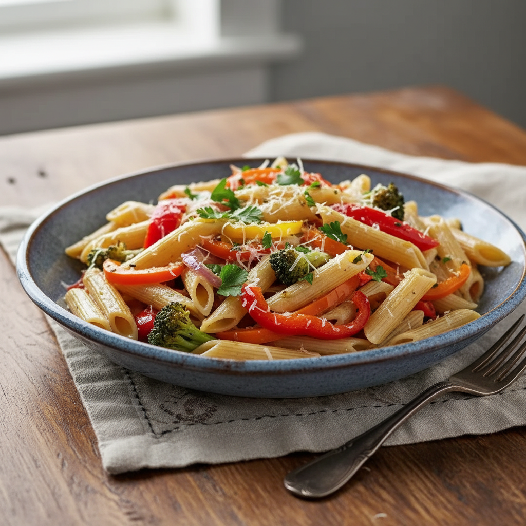 Vegetarian Pasta Primavera – Fresh and Colorful Weeknight Favorite 4 Vegetarian Pasta Primavera