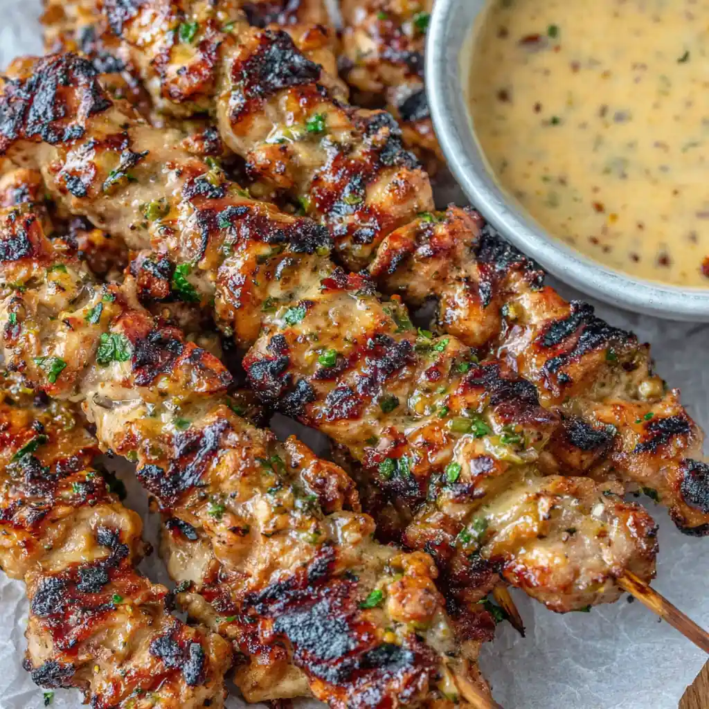 Bang Bang Chicken Skewers