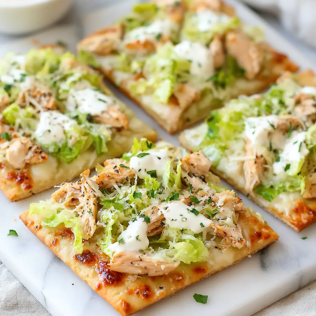 Chicken Caesar Flatbread Recipe: Quick and Easy Dinner Idea 4 Chicken Caesar Flatbread
