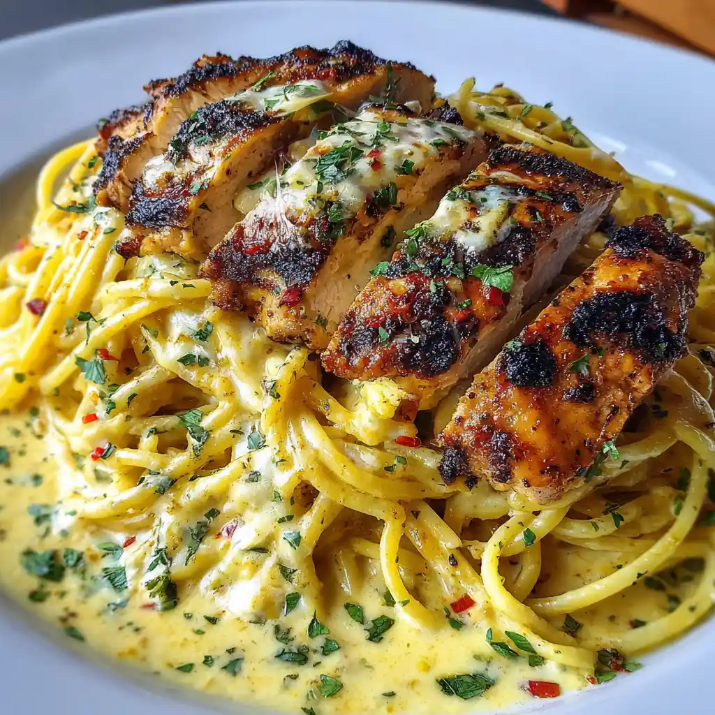 Creamy Cajun Chicken Spaghetti