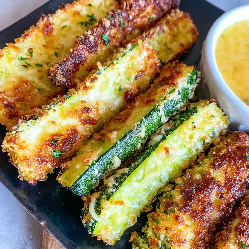 Crispy Parmesan Zucchini – Easy Griddle Side Dish 4 Crispy Parmesan Zucchini