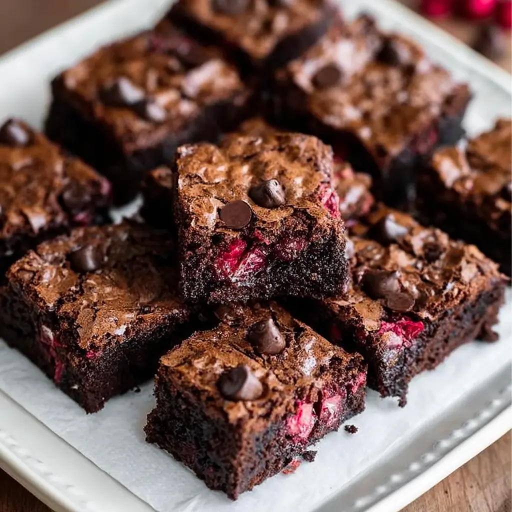 Dark Chocolate Rhubarb Brownies That Taste Amazing and Rich 4 Dark Chocolate Rhubarb Brownies