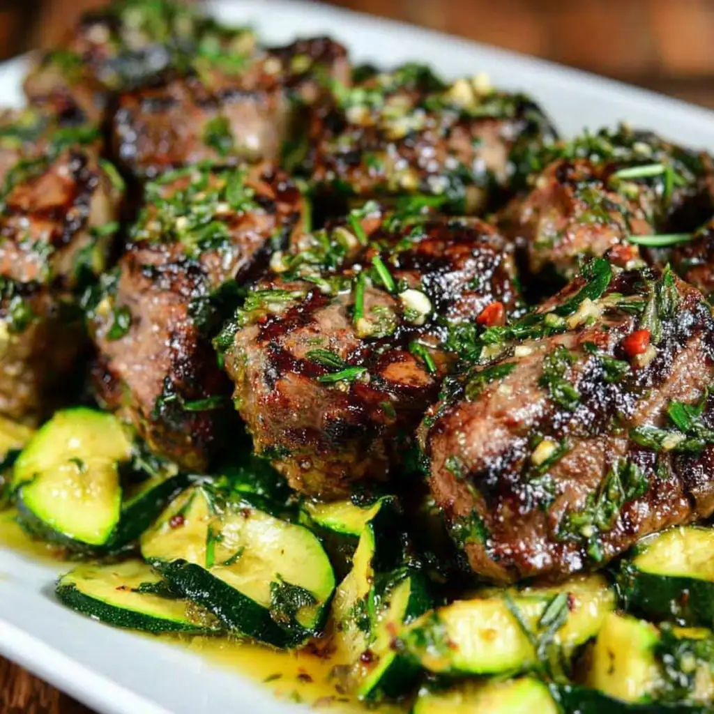 Garlic Butter Steak and Zucchini
