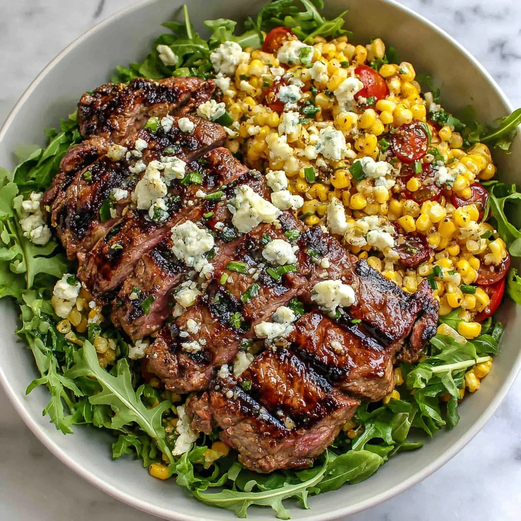 Grilled Balsamic Steak Salad: Amazing Recipe with Gorgonzola & Corn 4 Grilled Balsamic Steak Salad