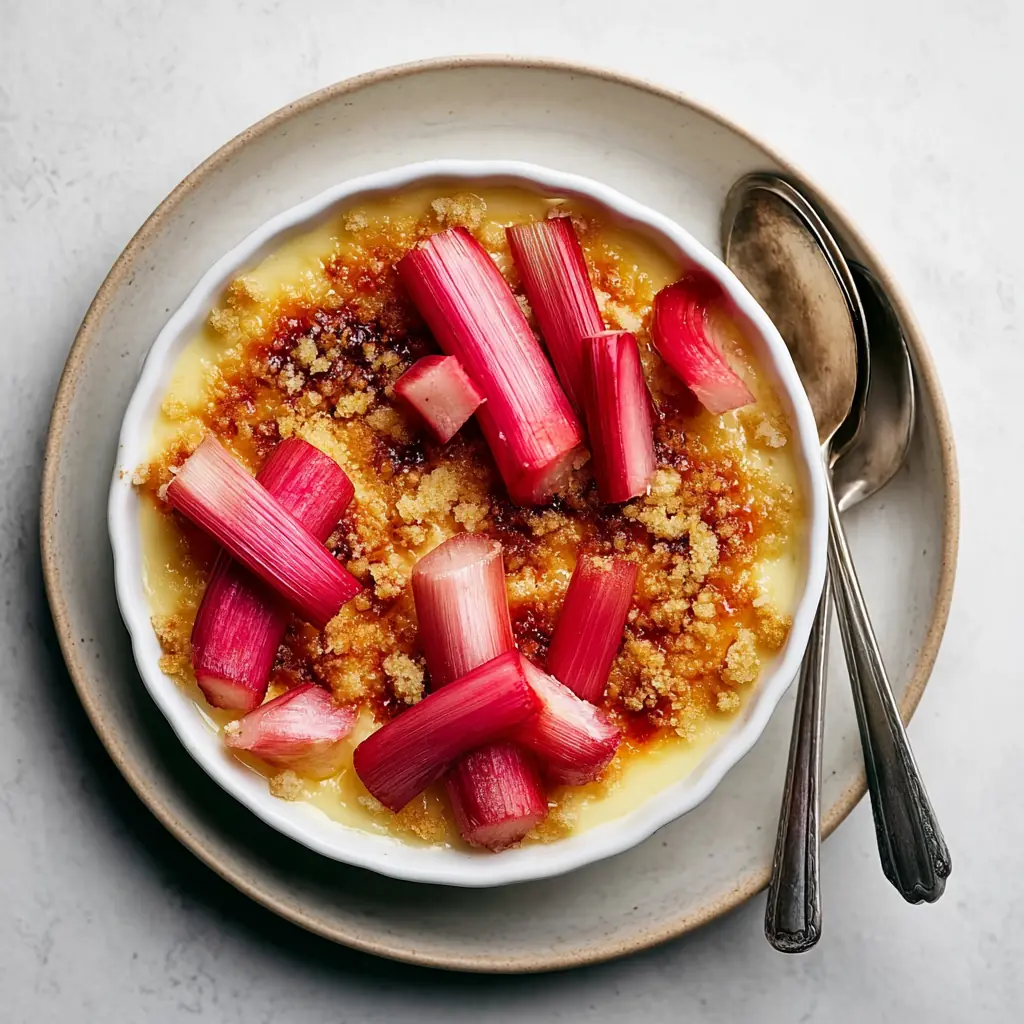 Rhubarb Crème Brûlée