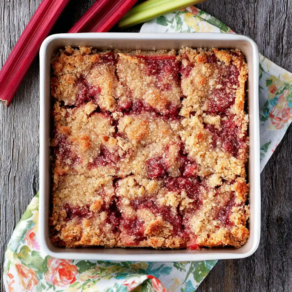 Rhubarb Dessert with Jello