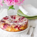 Rhubarb Magic Custard Cake