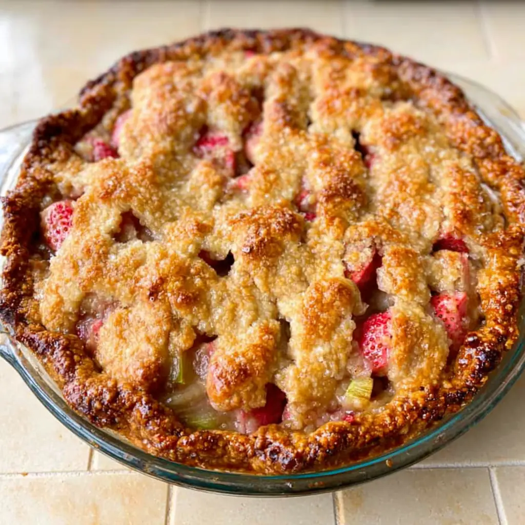 Rhubarb Sour Cream Pie