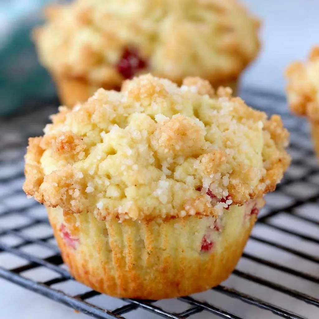 Rhubarb Streusel Muffins