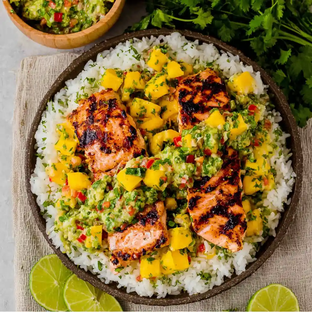 Salmon with Mango Salsa – Amazing Tropical Dinner Recipe 4 Salmon with Mango Salsa