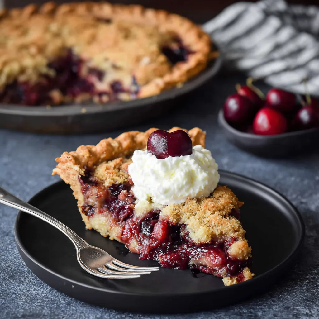 Cherry Crumb Pie – Amazing Homemade Dessert with Streusel Topping 4 Cherry Crumb Pie