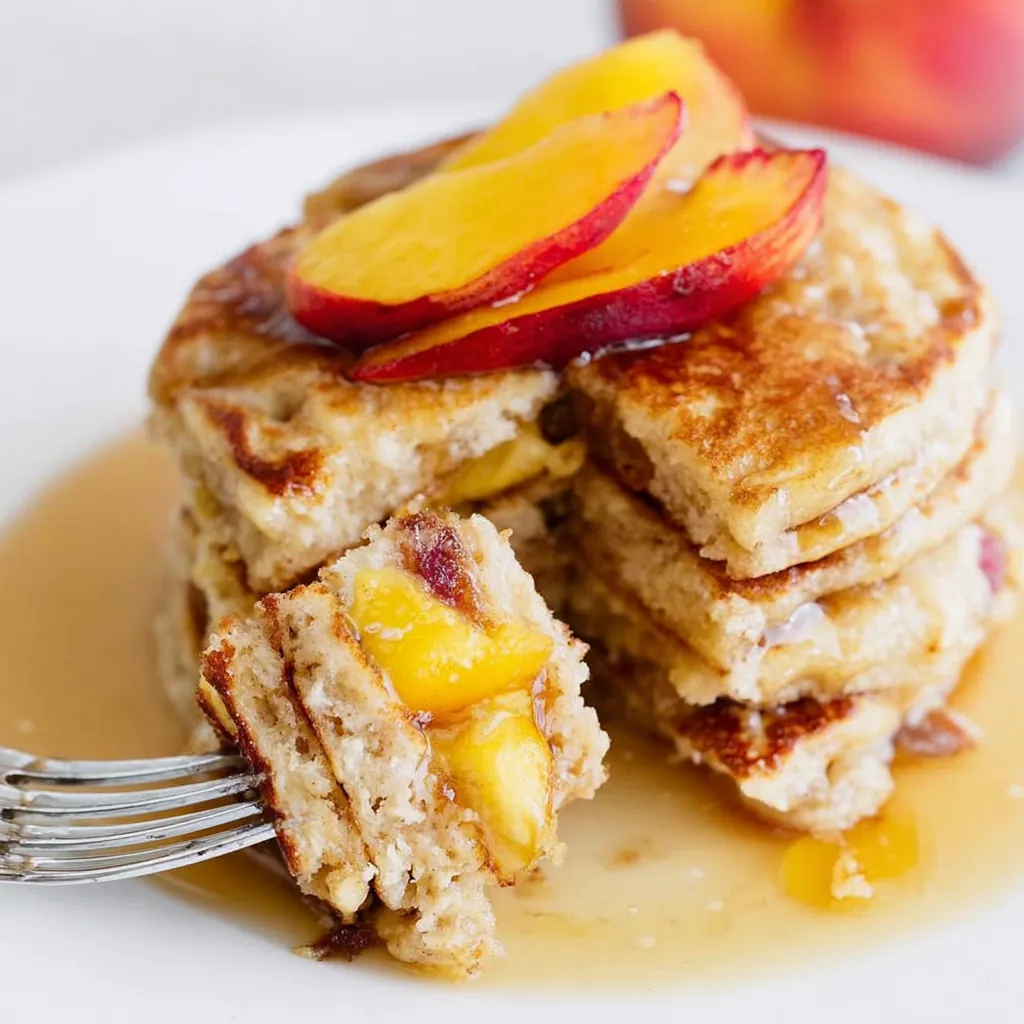 Cinnamon Peach Pancakes