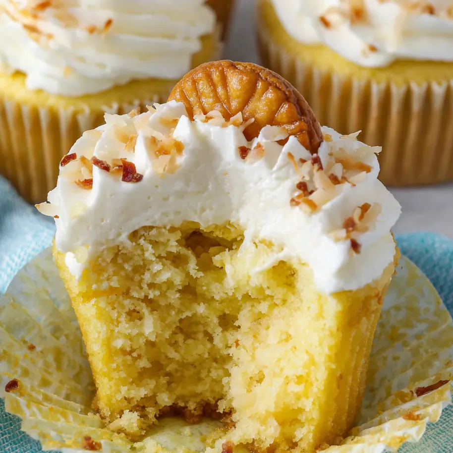 Coconut cream pie cupcakes