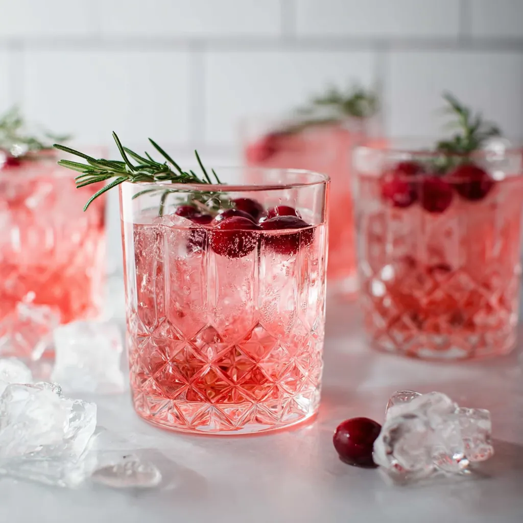 Cranberry Ginger Rosemary Mocktail