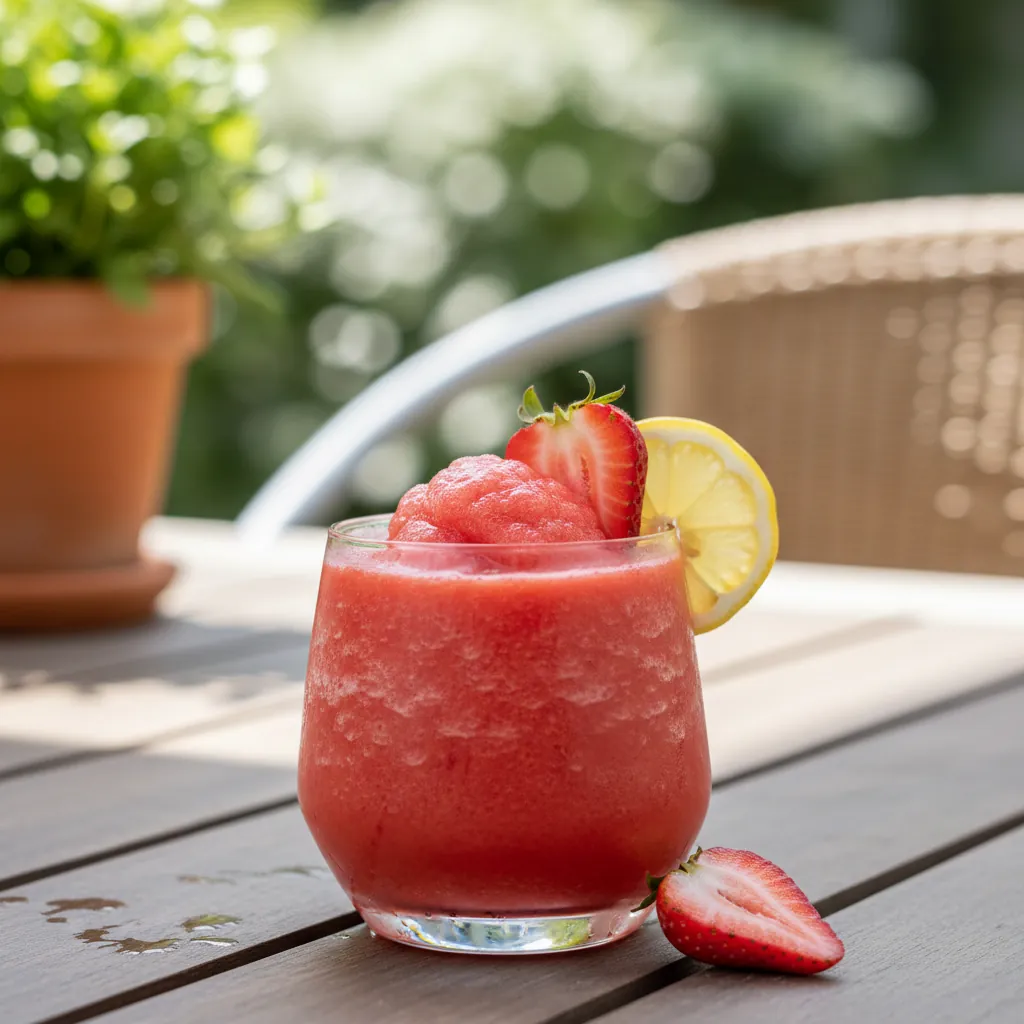 Frozen Strawberry Lemonade – Amazing Easy Summer Drink Recipe 4 Frozen Strawberry Lemonade