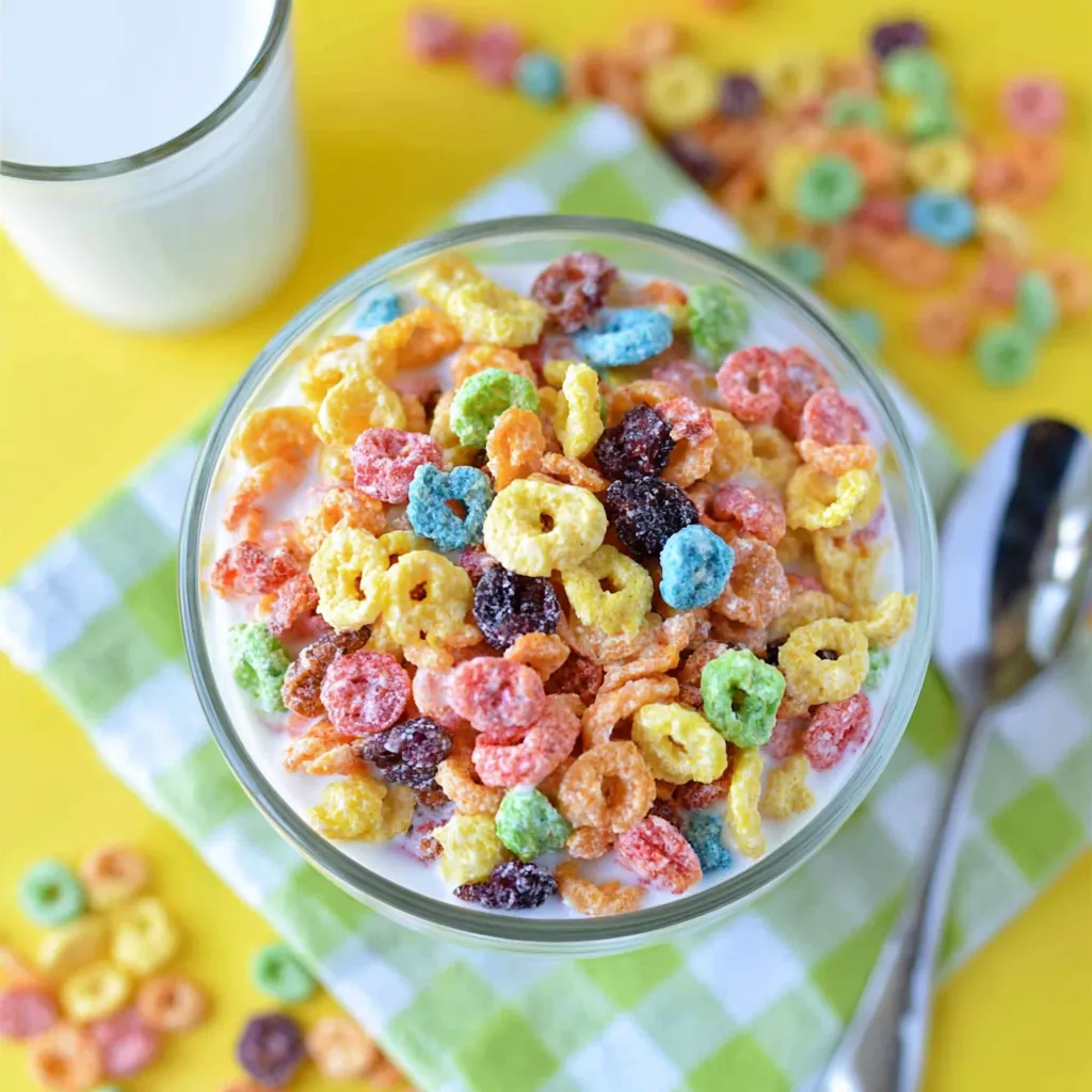 Fruity Pebbles Parfait – Easy 3 Ingredient Breakfast Delight 4 Fruity Pebbles Parfait