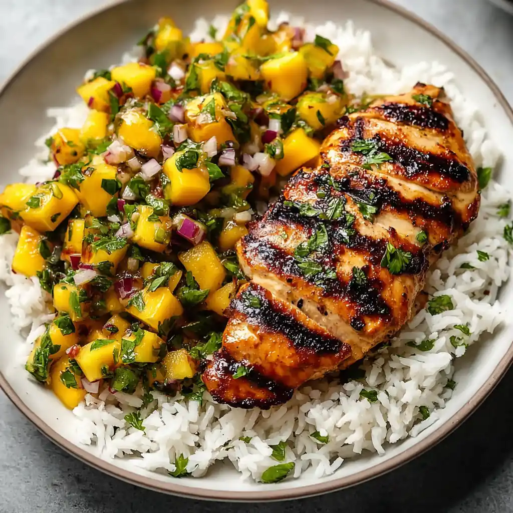 Honey Lime Chicken Mango Salsa