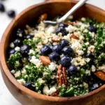 Kale Salad with Blueberries and Quinoa