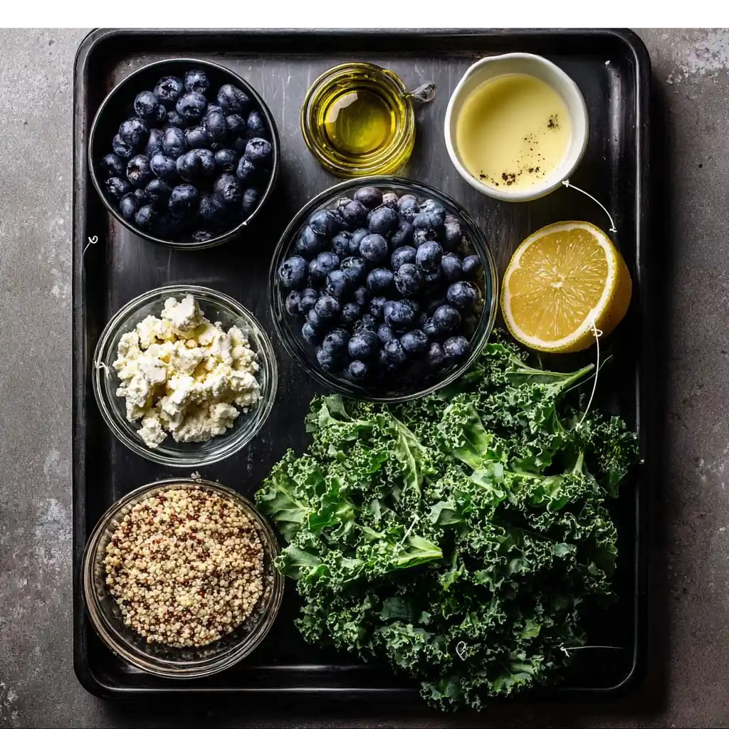 Kale Salad with Blueberries and Quinoa – Fresh & Healthy Favorite 4 Kale Salad with Blueberries and Quinoa