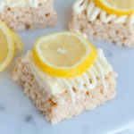 Lemon Cheesecake Rice Krispie Treats