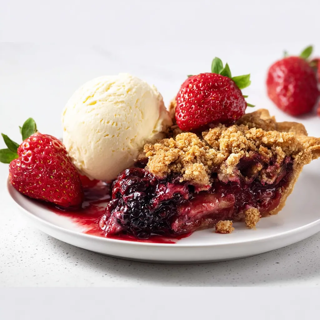 Mixed Berry Pie with Crumb Topping – Amazing Homemade Dessert 4 Mixed Berry Pie