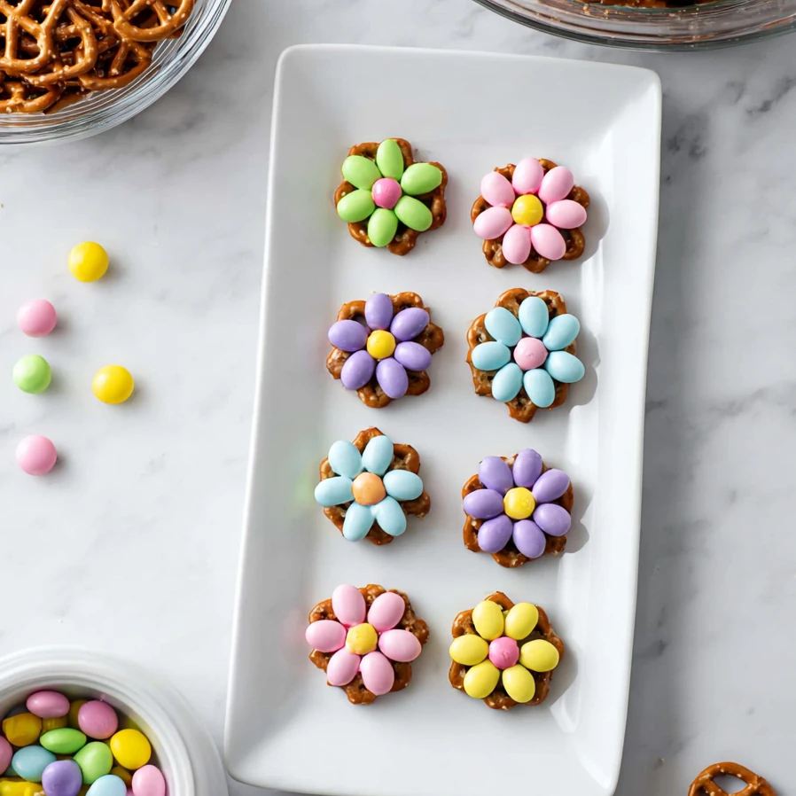 Pretzel Flower Bites – Easy & Colorful Spring Treat 4 Pretzel Flower Bites