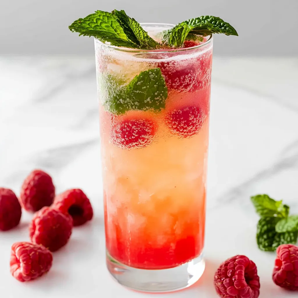 Raspberry Mojito Mocktail