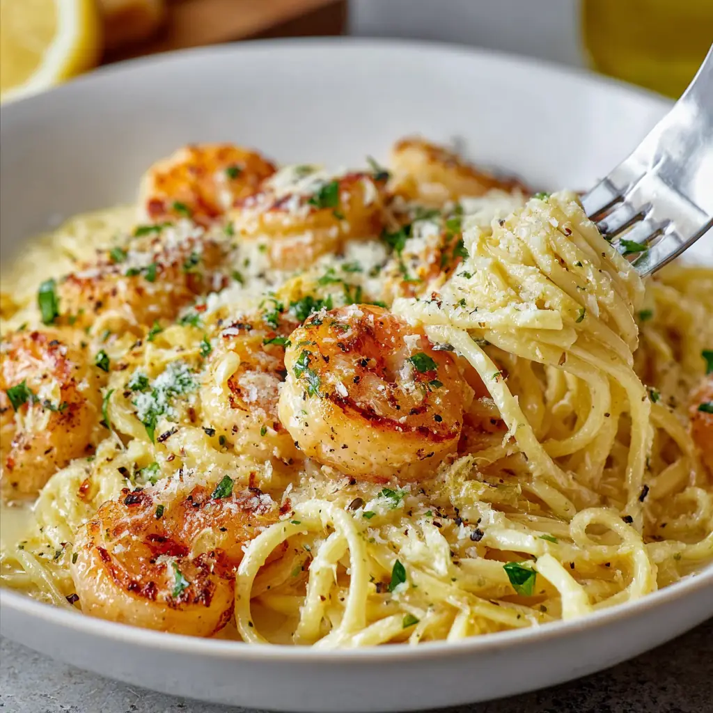 Shrimp scampi pasta