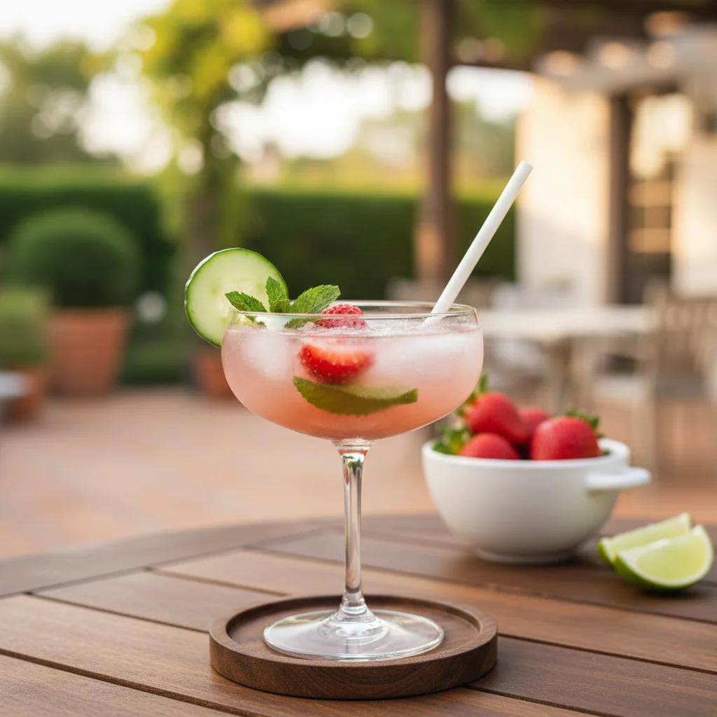 Strawberry Cucumber Mocktail