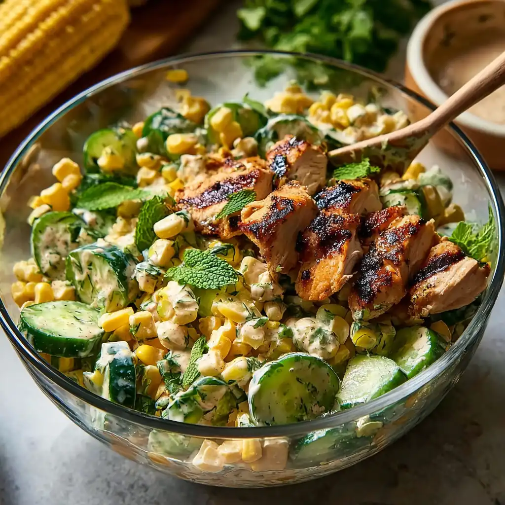 Street Corn Cucumber Chicken Salad: A Fresh and Flavorful Favorite 4 Street Corn Cucumber Chicken Salad
