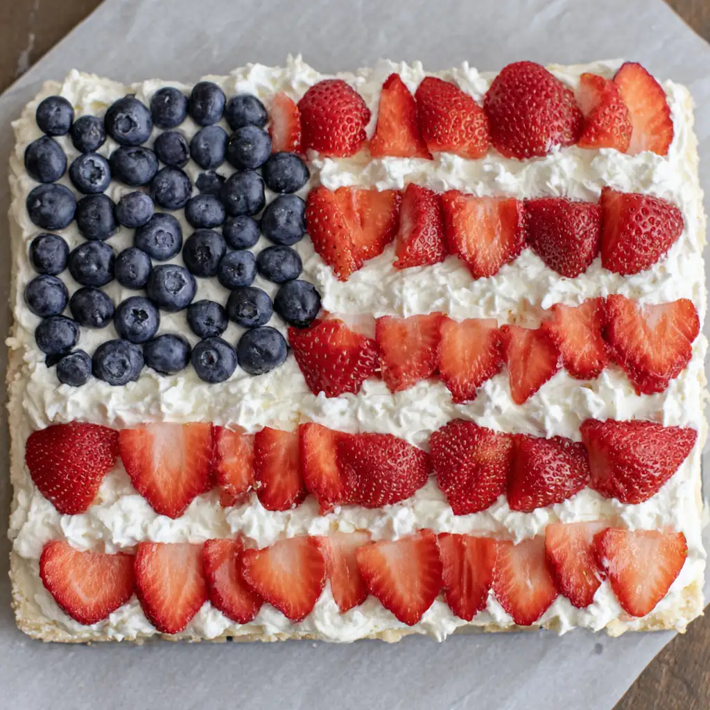 Sugar Cookie Fruit Pizza – Easy Patriotic 4th of July Dessert 4 Sugar Cookie Fruit Pizza
