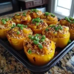 Teriyaki Pineapple Stuffed Peppers