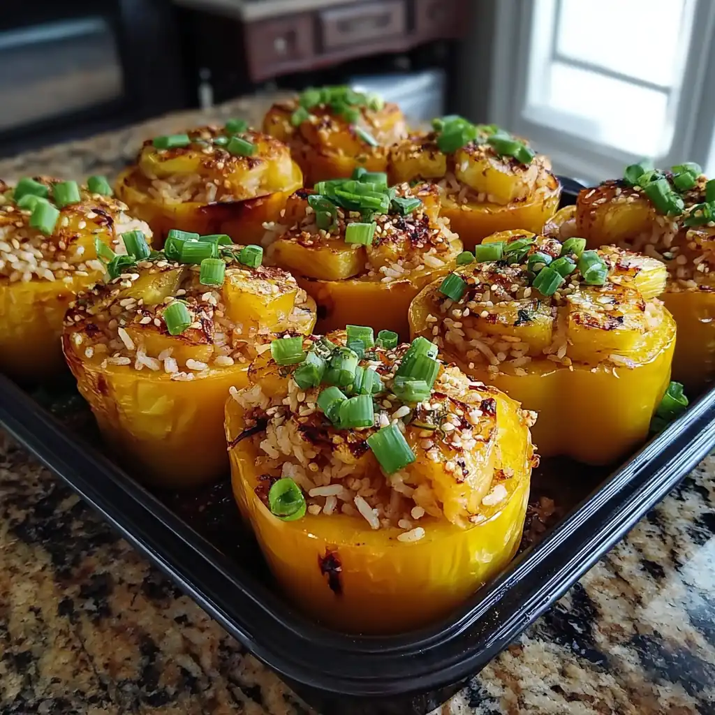Teriyaki Pineapple Stuffed Peppers