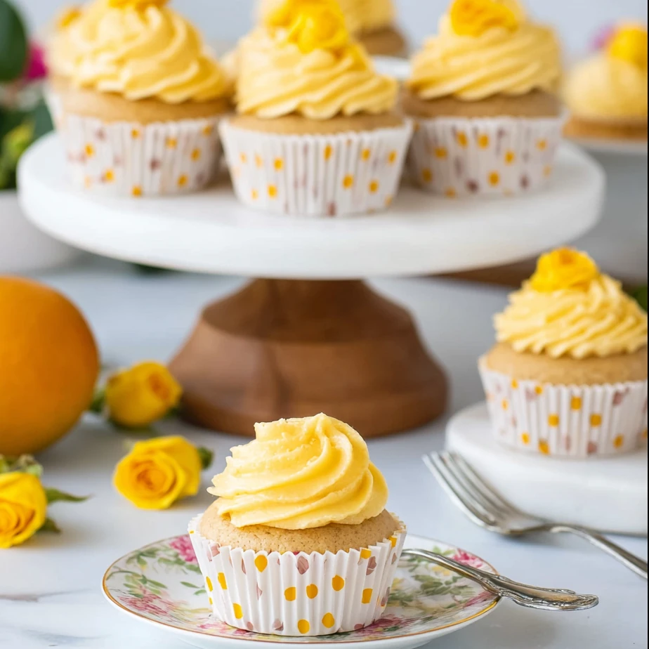 Tropical Mango Vanilla Cupcakes