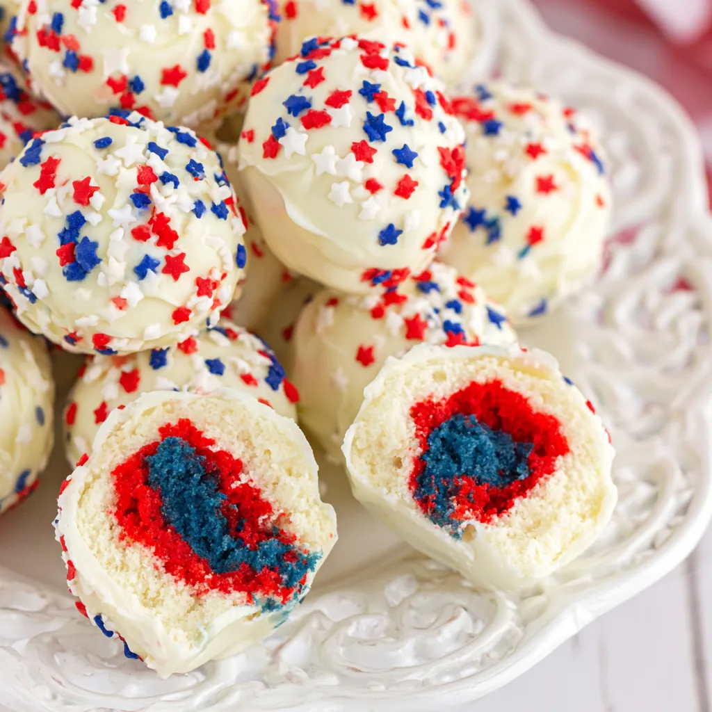 4th of July Cake Balls: Amazing Easy Patriotic Dessert 4 4th of July Cake Balls