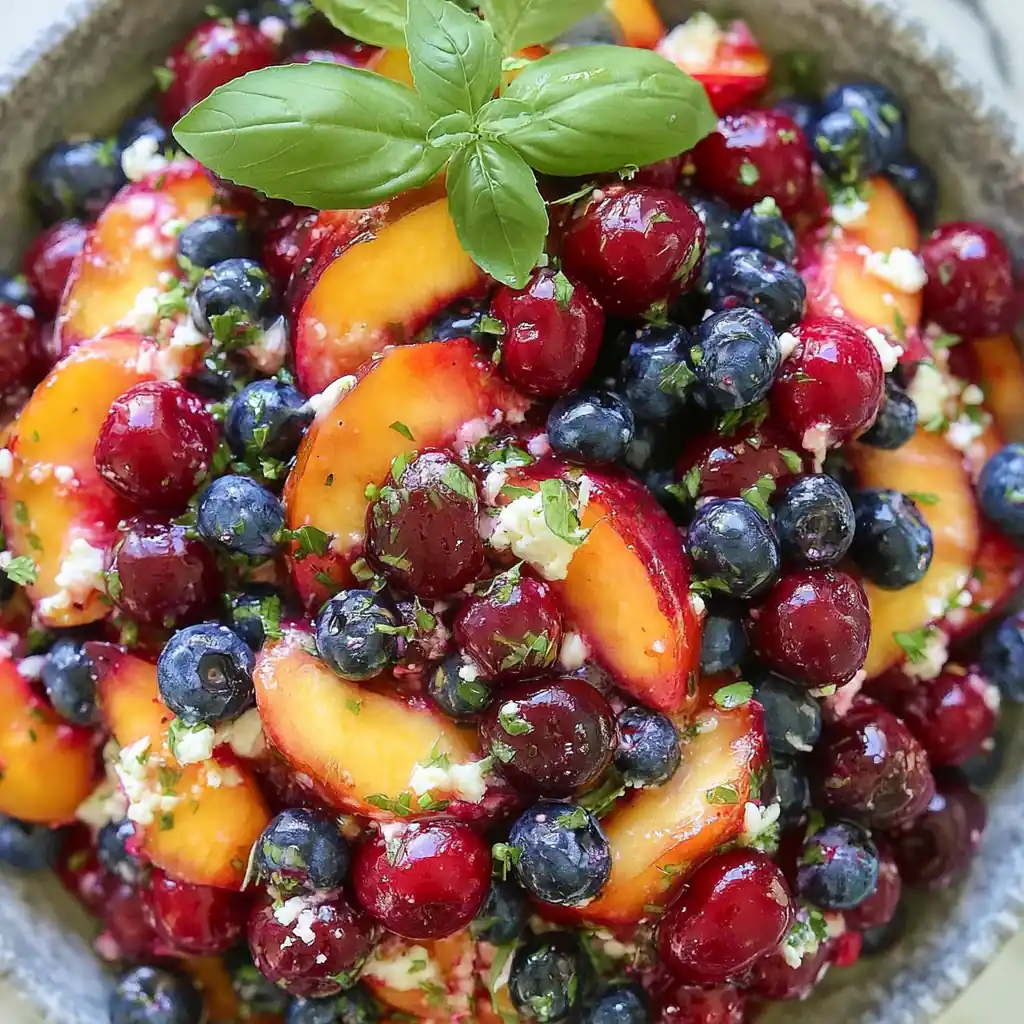 Blueberry Peach Feta Salad: Amazing Summer Salad With Fresh Flavor 4 Blueberry Peach Feta Salad