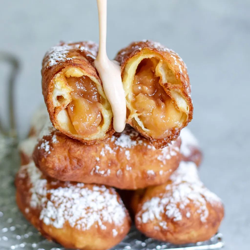 Peach Cobbler Egg Rolls with Crispy Spiced Peach Filling 4 Peach Cobbler Egg Rolls