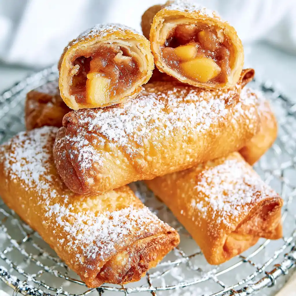 Peach Cobbler Egg Rolls