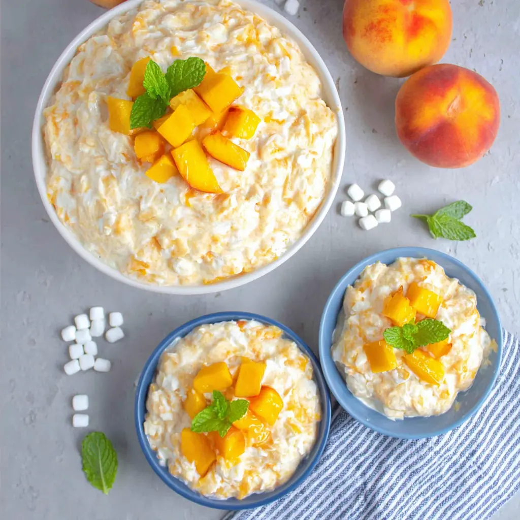 Peach Fluff Salad: Easy Creamy Dessert Salad 4 Peach Fluff Salad
